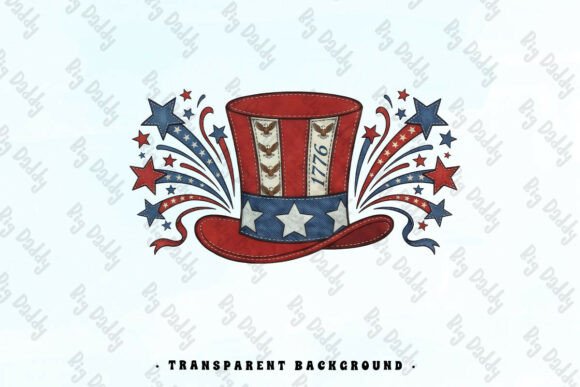 4th of July Embroidery Patch 4 PNG