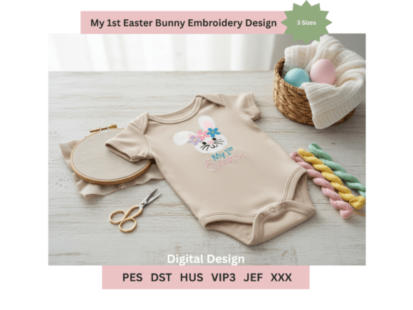 Baby Bunny Easter Embroidery Design