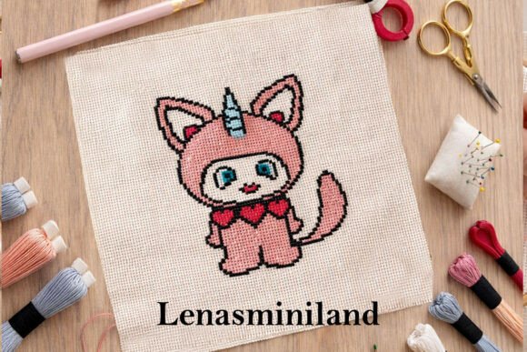 Cat Embroidery Pattern Cross Stitch PDF
