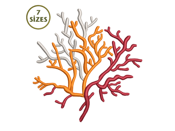 Coral Embroidery Design
