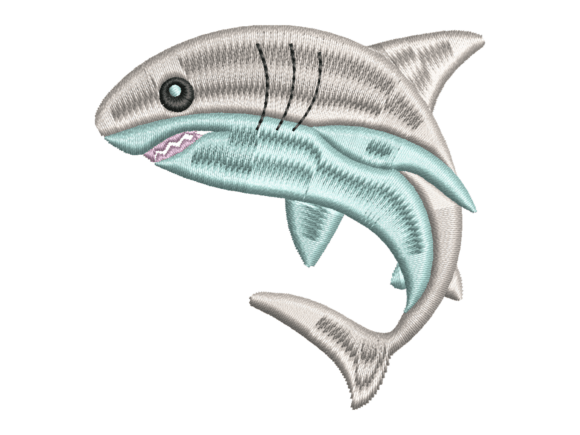 Cute Shark Embroidery