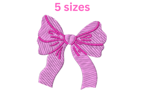 Elegant Bow Embroidery Design