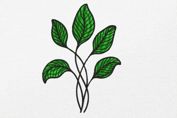 Leaf Floral Motif Embroidery Design