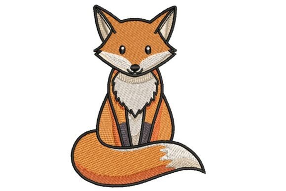 Playful Forest Fox Embroidery