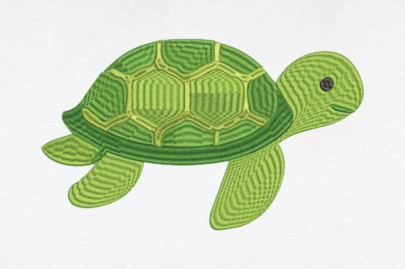 Sea Turtle Tropical Embroidery
