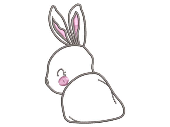 Sleeping Bunny Outline Embroidery