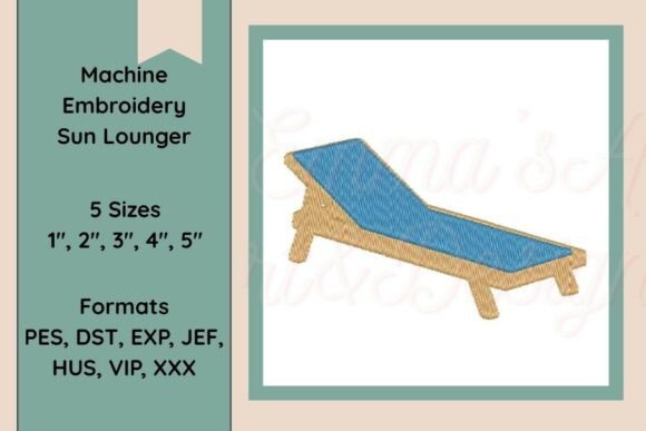 Sun Lounger Machine Embroidery Design