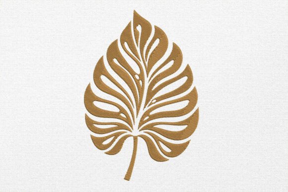 Tropical Leaf Embroidery Design